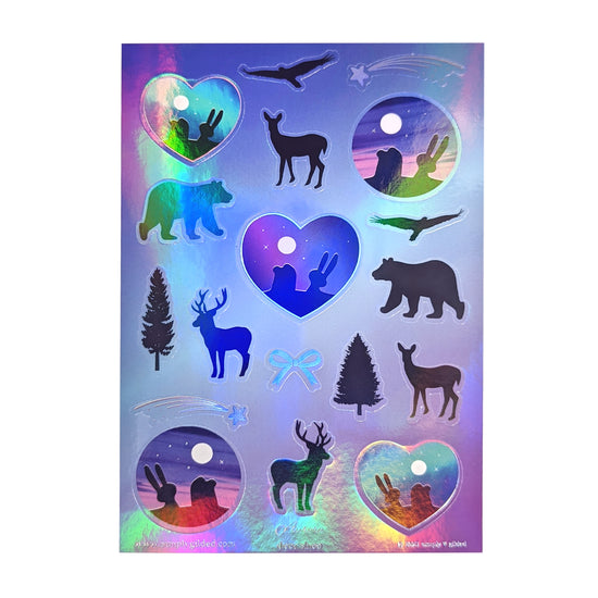 Aurora (Deco Sheet + silver holographic foil) - Restock