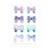 Iridescent Ink Bow Seals (silver holographic foil)