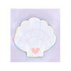 Purple Seashell Sticky Note (silver holographic foil)