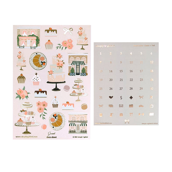 Sweet Luxe Sticker Kit & Seals (rose gold foil)