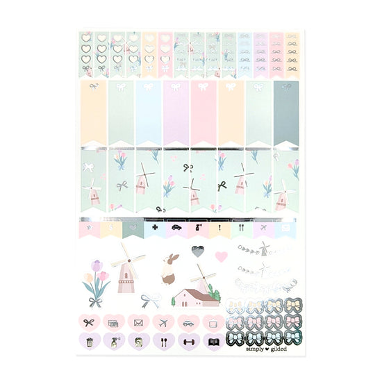 Tulips at Dawn Luxe Sticker Kit & Seals (silver foil)