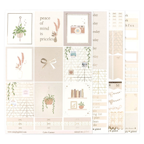 Calm Corner Luxe Sticker Kit (rose gold foil)