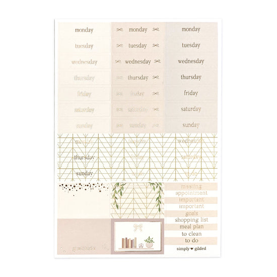 Calm Corner Luxe Sticker Kit (rose gold foil)