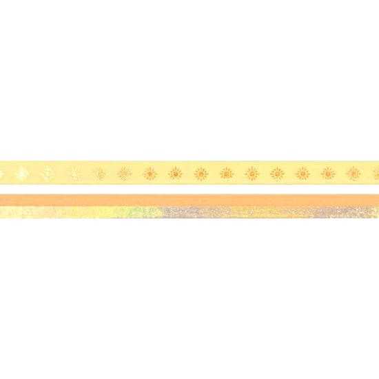 Here Comes the Sun Color Block / Suns set of 2 Washi (5mm + holographic gold / light gold foil)