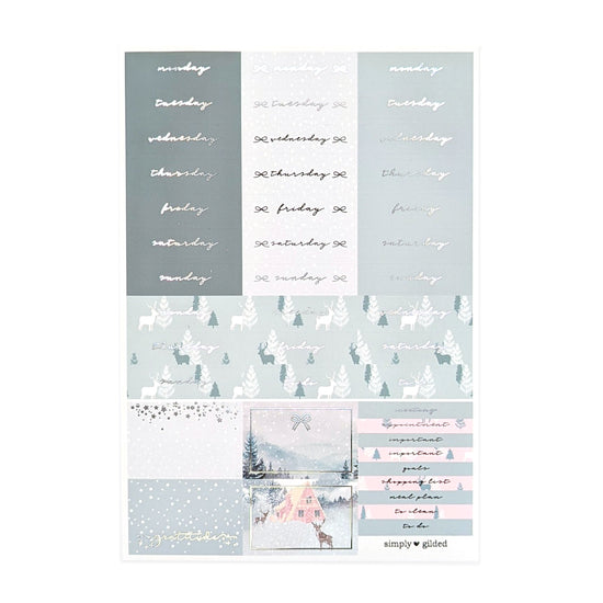 Magical Winter Luxe Sticker Kit (silver foil)
