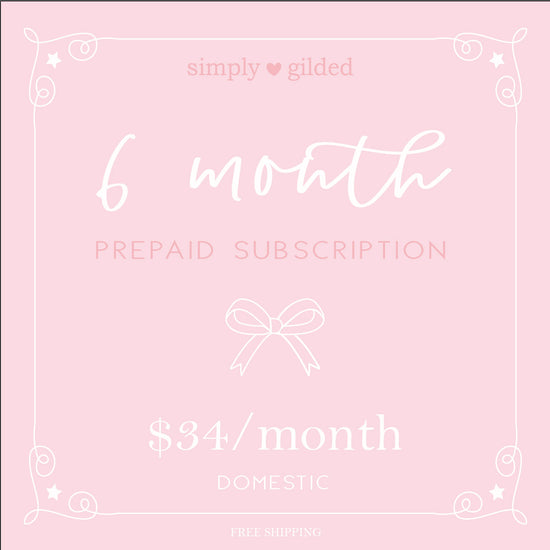6 Month simply gilded box Prepaid subscription (Domestic)