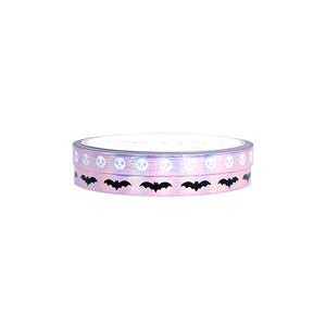 Black with Hot Pink Spirit LACE washi set (15/10mm + iridescent overla –  simply gilded