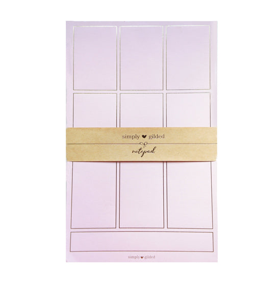 Blush Pink Paper Pad (light gold foil)