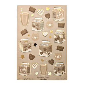 Chocolate Milk (Deco Sheet + light gold foil)