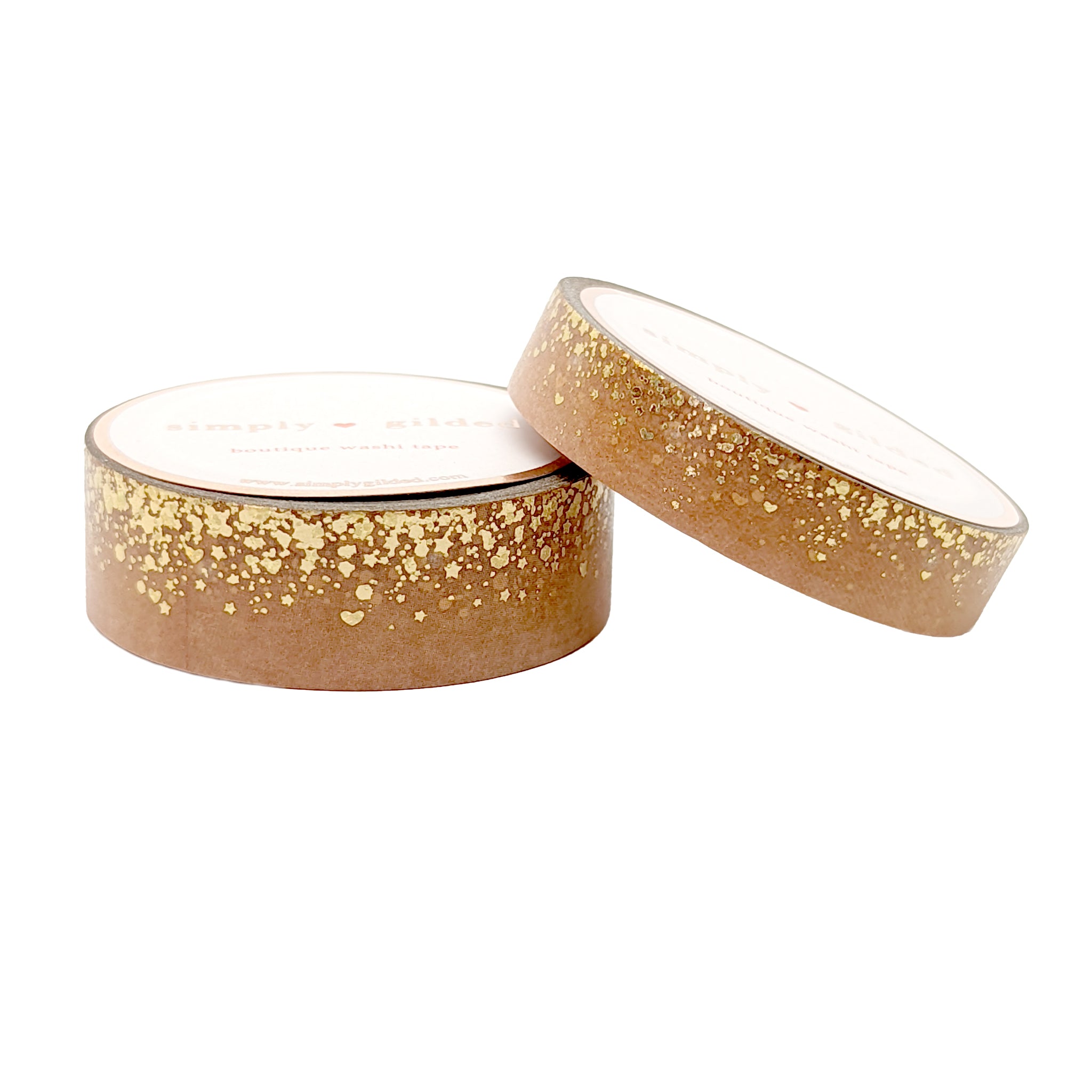 Chocolate Milk Stardust Washi Set (15/10mm + light gold / light gold g –  simply gilded
