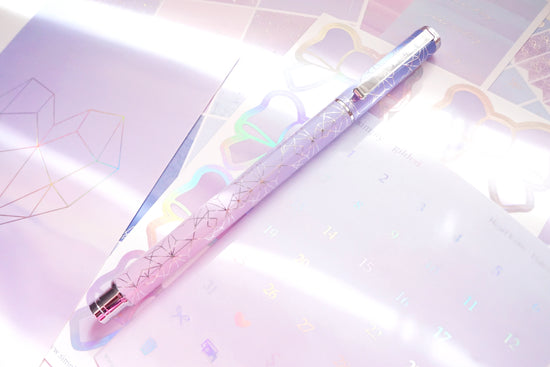 Dreamer Engraved Gel Ink Pen (silver holographic hardware)