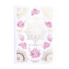 White Florals and Bows (Deco Sheet +light gold foil)