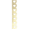 Metallic Light Gold Vertical Heart Lace Scallop washi (12mm)