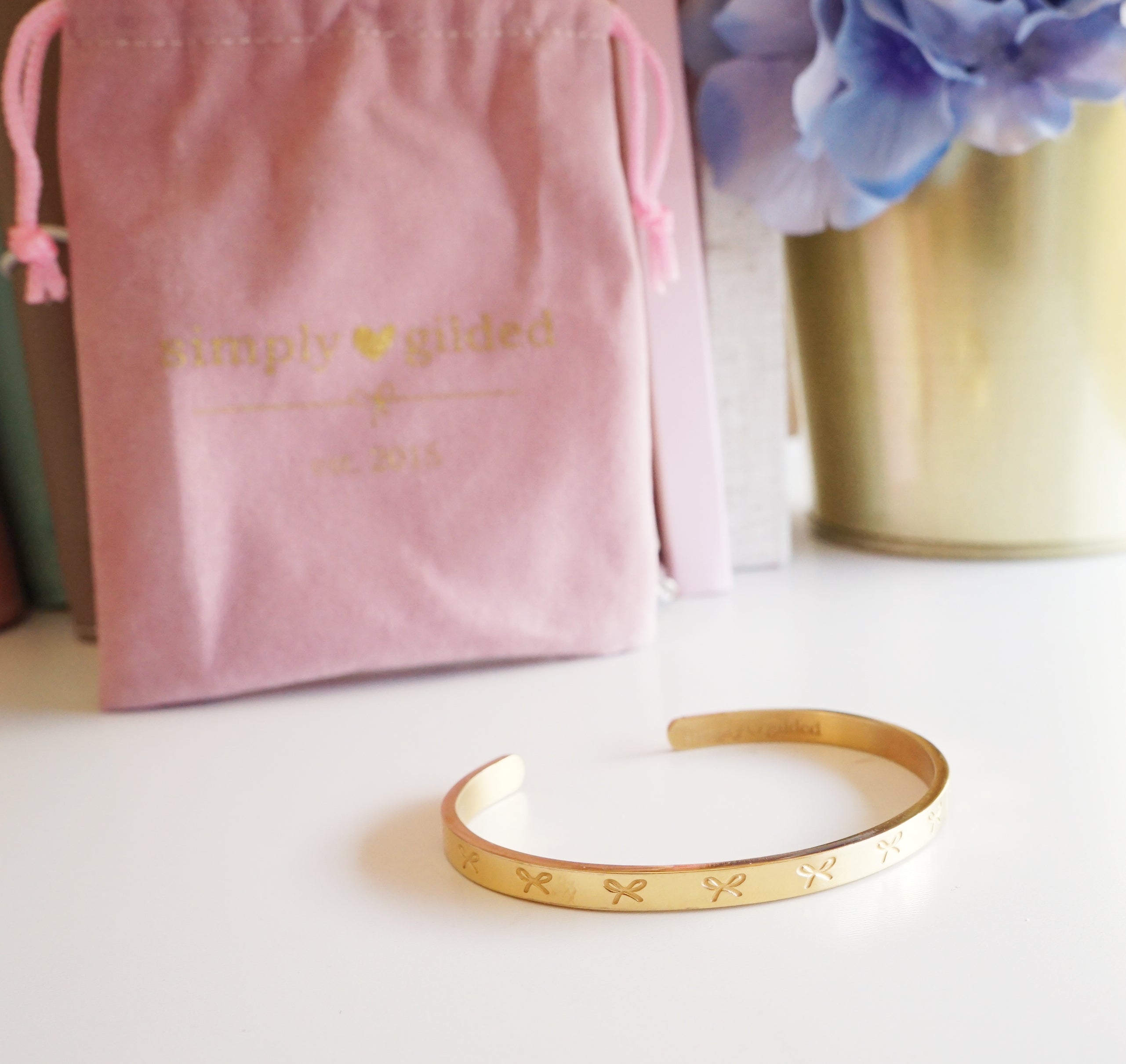 Simply Gilded Gold Bow Cuff Bracelet