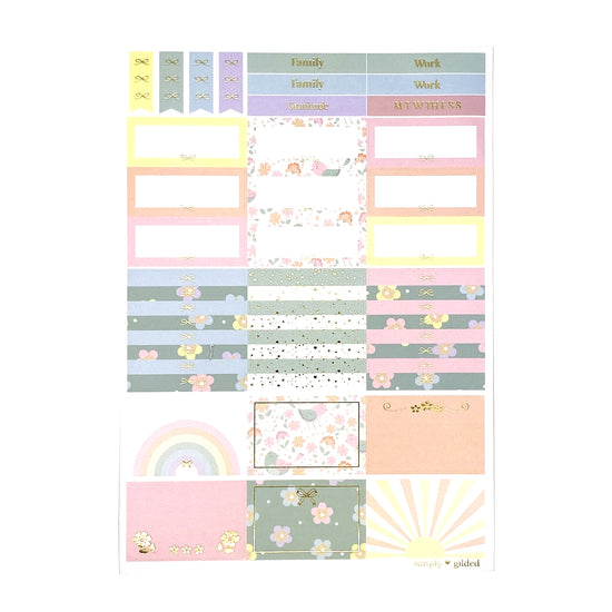 Here Comes the Sun Luxe Sticker Kit (light gold foil)