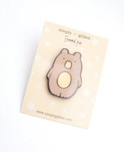 PIN - JASPER the BEAR 2 Enamel pin + black hardware