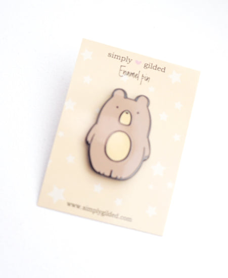 PIN - JASPER the BEAR 2 Enamel pin + black hardware