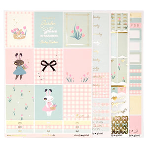 Juniper Loves Tulips Luxe Sticker Kit (light gold foil)