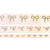 Light Pink Bubble Bow washi set of 3 (15/10/5mm + light gold foil / bubble overlay)