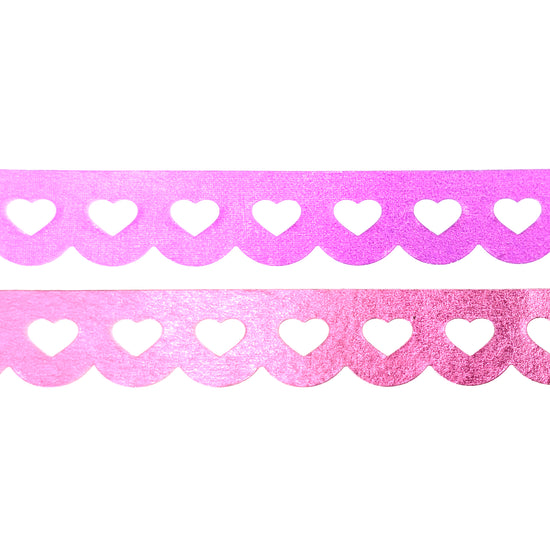 Heartbreaker Metallic Heart Lace Scallop washi set of 2 (12mm) - oops