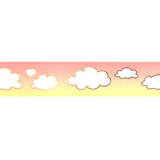 Fall Sunset Clouds washi (15mm + rose gold foil)