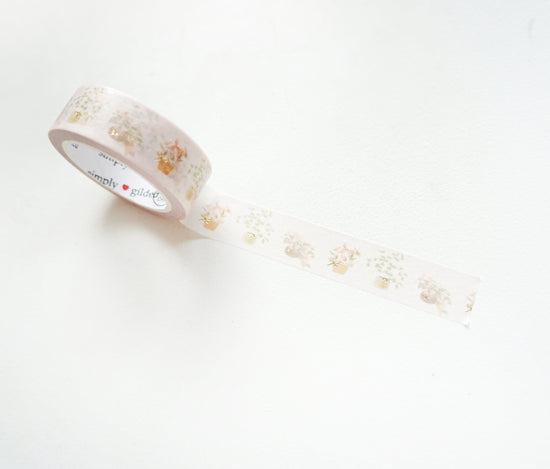 Plant Lover washi (15mm + light gold) (Item of the Week)