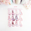 PX09 Juniper xoxo TRAVEL sticker sheet