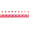 Queen of Hearts washi set of 2 (5mm + red foil / white hearts + iridescent bubble overlay)