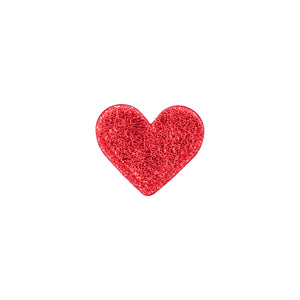 Cherry Metallic Red Heart Bookmark