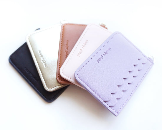 Vegan Leather Scallop Wallet (You Pick Color)