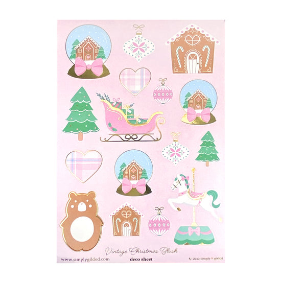Vintage Christmas Blush (Deco Sheet + light gold foil)