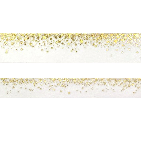 White Stardust washi set (15/10mm + light gold / light gold holographic foil)