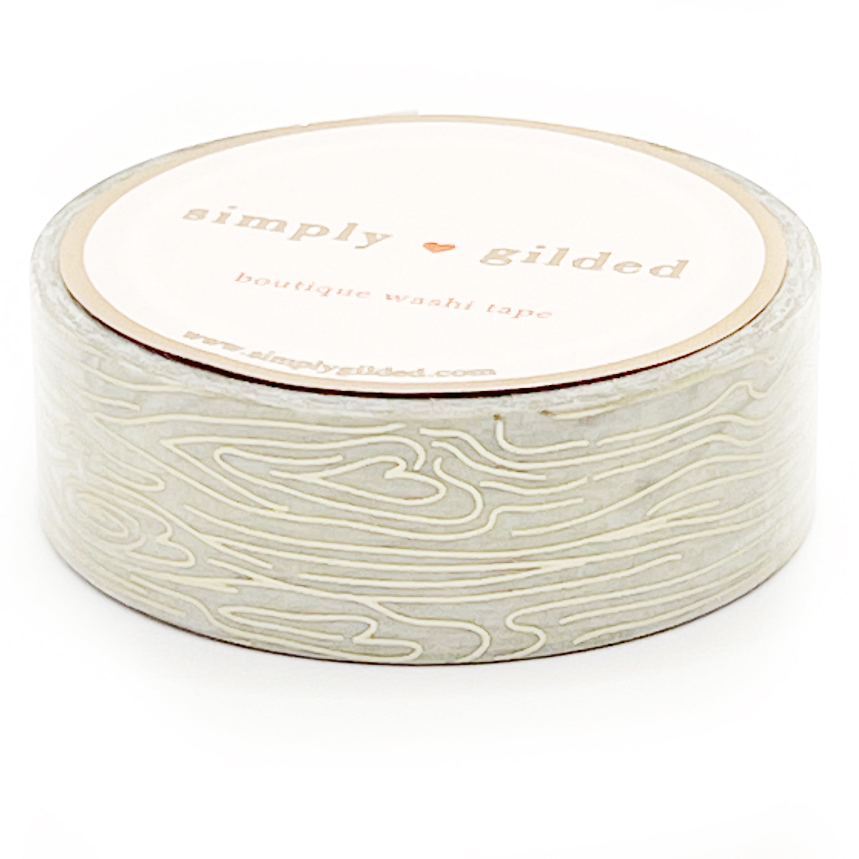 WASHI 15mm - RIBBON Spool GREY and White stripes + light gold foil – simply  gilded