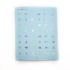 STICKERS - SKY BLUE Heart Icons - Basics + silver holographic foil