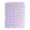 STICKERS - PERIWINKLE Heart ICONS sticker sheet + silver holographic foil