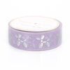 WASHI 15mm - Birthday BALLOON Animal PURPLE + silver holographic foil (restock)