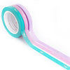 PERFORATED 6mm set of 3 - MerMay simple bow line + silver holographic sparkler foil