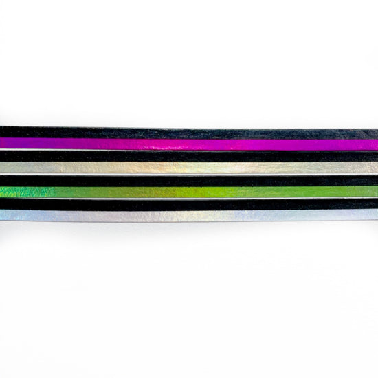 Holoween Color Block washi set of 4 (5mm+ black print + holographic) - Restock