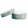WASHI 15/10mm BOW Set - Sweet Sage + light gold foil (Sweet Fall)