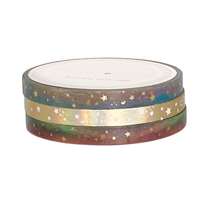 Valentine's Glitter Grid washi set of 2 (10mm + light gold foil) – simply  gilded