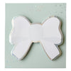 STICKY NOTES - Light BLUE Bow + silver holographic foil (die-cut)