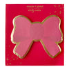 STICKY NOTES - RED Bow + light gold foil (die-cut)