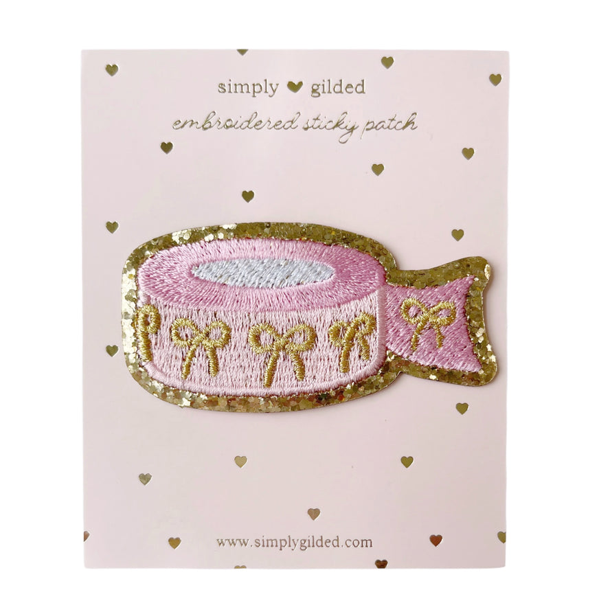PATCH - Pink WASHI TAPE + gold glitter – simply gilded