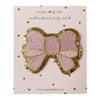 PATCH - Pink Bow + gold glitter