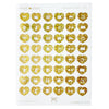 STICKERS - Heart Icons - Basics + light gold holographic glitter foil (glossy paper)