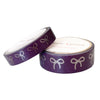 WASHI 15/10mm BOW set - SPICED Plum + plum foil