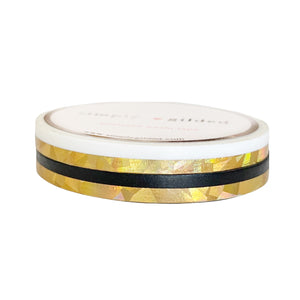 WASHI 15/10mm set - BLACK Musical Notes + Lt. Gold - OOPS – simply gilded