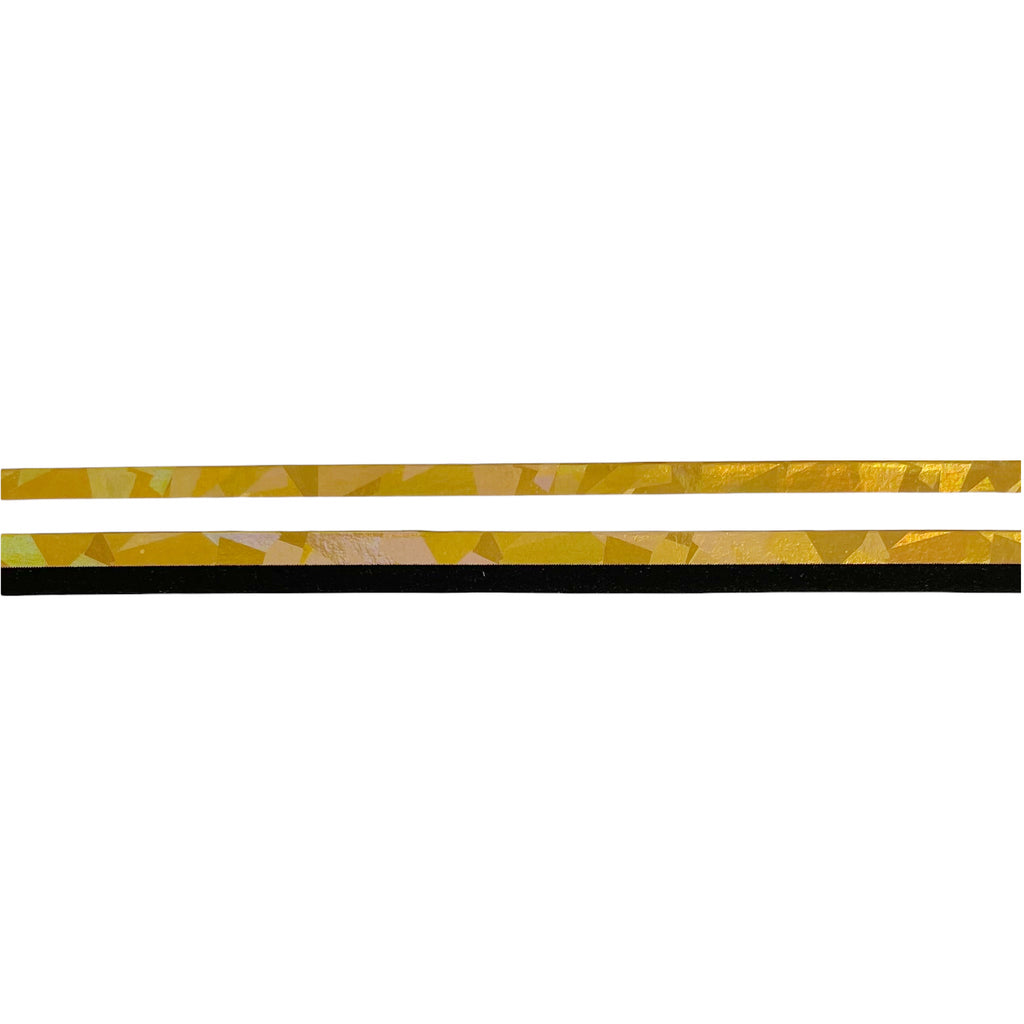 5mm set of 2 - Black / White COLOR BLOCK + gold holographic sparkler f ...