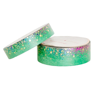 St. Patrick's Day Rainbow Foil Stardust Washi Set (15/10mm + light gold glitter / rainbow foil) (Item of the Week)