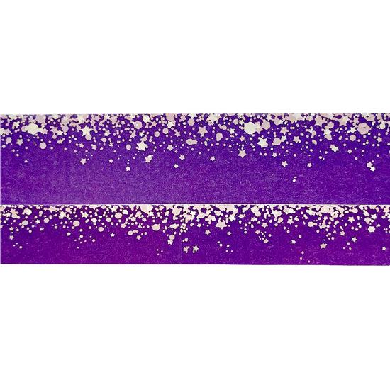 Juicy Purple Hearts Stardust Washi Set (15/10mm + Aurora pink holographic / silver sparkle holographic foil)